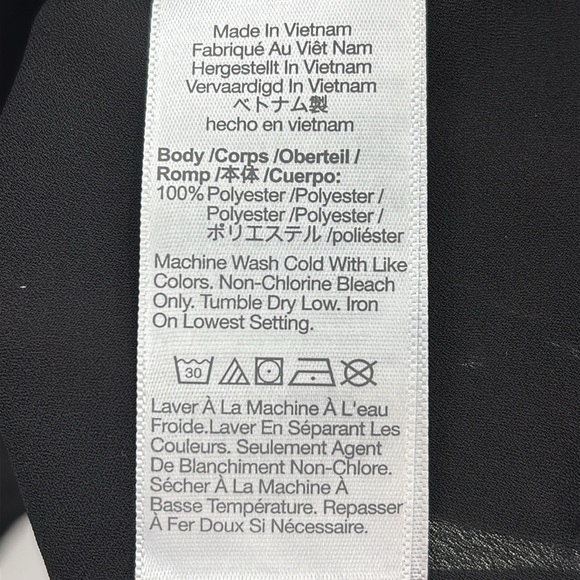 Madewell Turtleneck Long-Sleeve Top in Chiffon in True black size M NWT NT228 - Picture 12 of 15